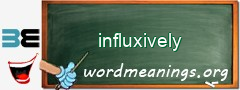 WordMeaning blackboard for influxively